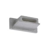 Endkappe ABS grau - 17,5x7 FLAT
