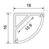 Abdeckung satiniert - Diffusor Corner 16, rund