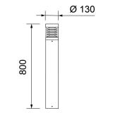Pollerleuchte Tom Round II LED, 800 mm - Art.Nr. 180-300-70