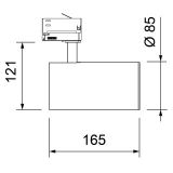 LED-Stromschienen-Strahler 33W DALI 3150lm Reflektor ws 4000K
