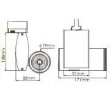 LED 3-Phasenstrahler Arena 30W Ph.-Dim 2900lm Linse 24-60°