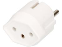 Fixadapter SchuKo Konturenstecker – T13 Weiss