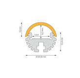 LED-Profil Pino HP rund