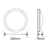 LED Wand-/Deckenleuchte Aluminium, IP65, on/off, 20W