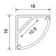 Abdeckung satiniert - Diffusor Corner 16, rund